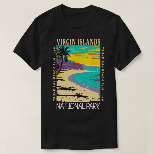 Virgin Islands National Park Distressed Vintage  T-Shirt (Design Front)