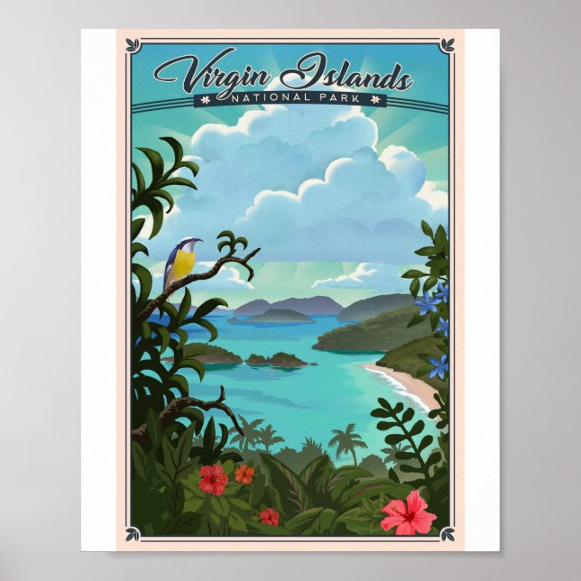 Virgin Islands National Park Litho Artwork Poster (Front)