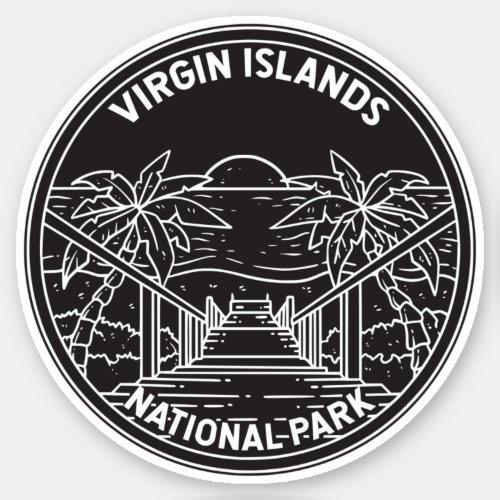 Virgin Islands National Park Monoline Sticker