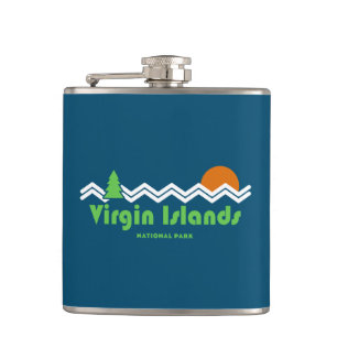 Virgin Islands National Park Retro Flask