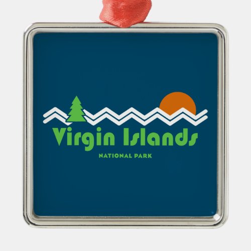Virgin Islands National Park Retro Metal Ornament