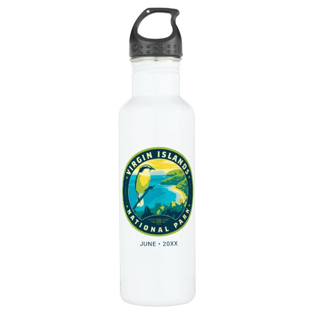 Virgin Islands National Park Stainless Steel Water Bottle (Front)
