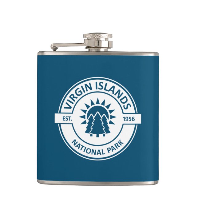 Virgin Islands National Park Sun Trees Flask (Front)