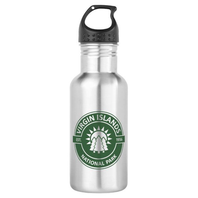 Virgin Islands National Park Sun Trees Stainless Steel Water Bottle (Front)