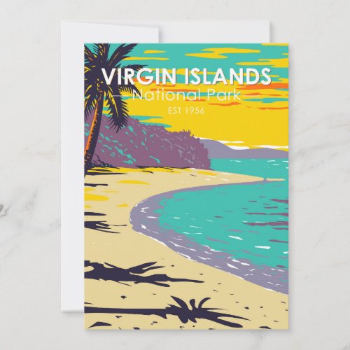 Virgin Islands National Park Trunk Bay Beach Holiday Card