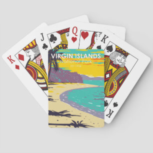 Virgin Islands National Park Trunk Bay Beach Poker Cards