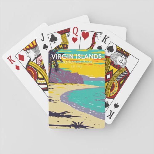 Virgin Islands National Park Trunk Bay Beach  Poker Cards