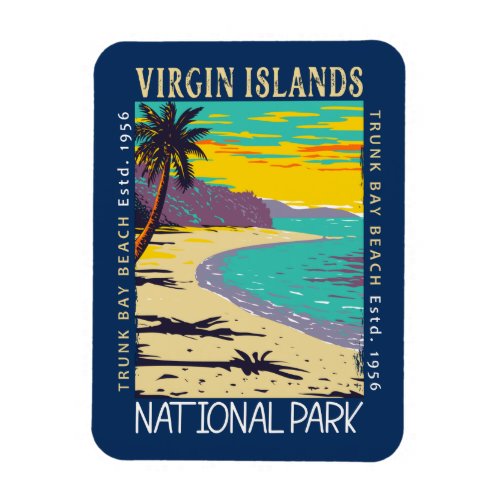 Virgin Islands National Park Trunk Bay Distressed Magnet