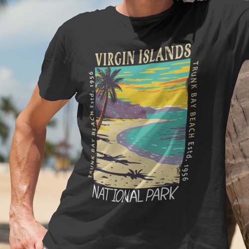 Virgin Islands National Park Trunk Bay Distressed  T_Shirt