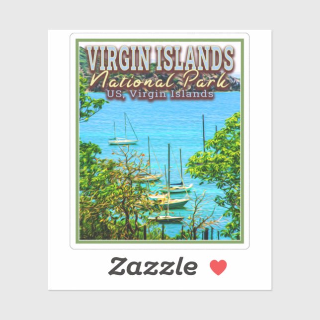 VIRGIN ISLANDS NATIONAL PARK - US VIRGIN ISLANDS STICKER (Sheet)