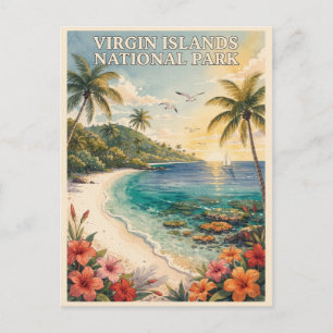Virgin Islands National Park Vintage Travel Postcard