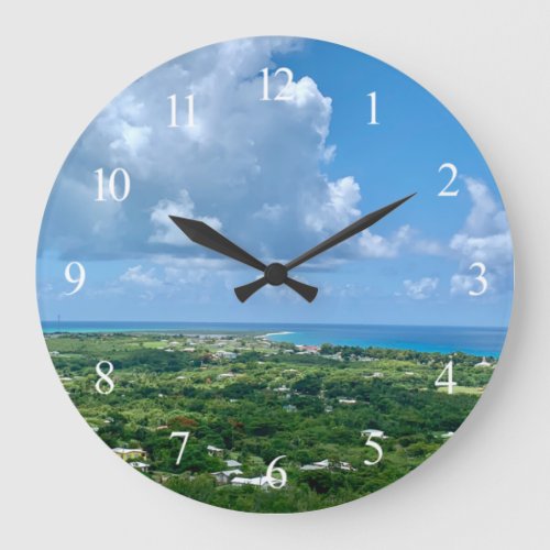 Virgin Islands St Croix Sandy Point USVI Large Clock