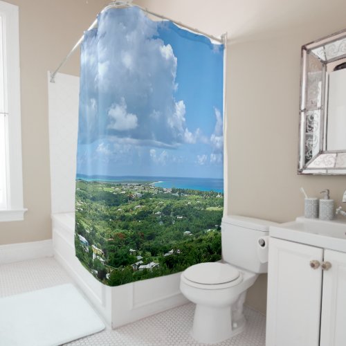 Virgin Islands St Croix Sandy Point USVI Tropical Shower Curtain