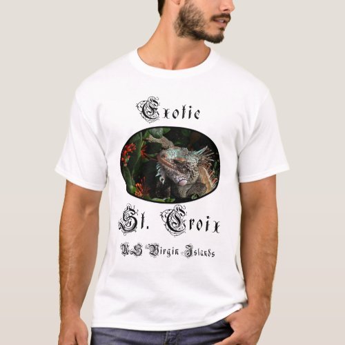  Virgin Islands St Croix USVI Tropical Iguana T_Shirt