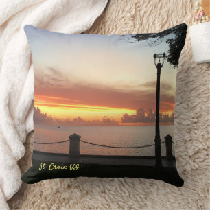 Virgin Islands Sunset St. Croix USVI Personalize Throw Pillow