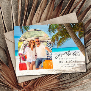 Virgin Islands Tropical Beach Photo Wedding Save The Date