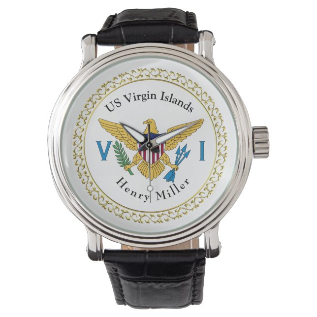 Virgin Islands Tropical Personalize Watch (Front)