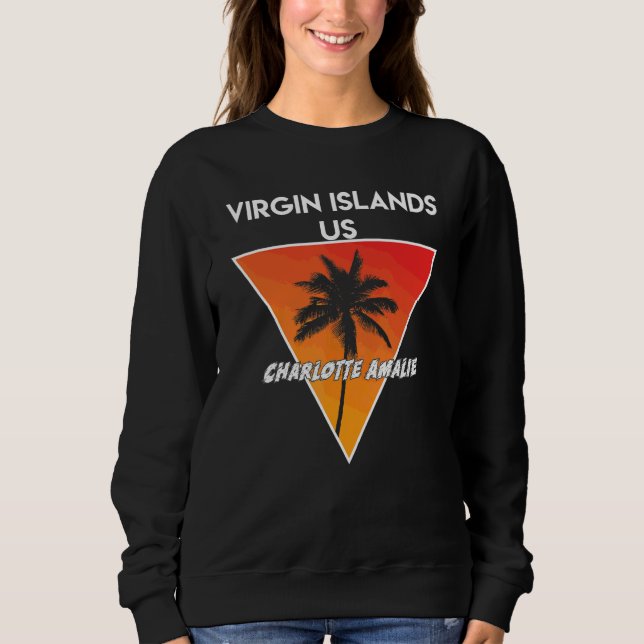 Virgin Islands Us With Sunny Colors Sweatshirt (Front)