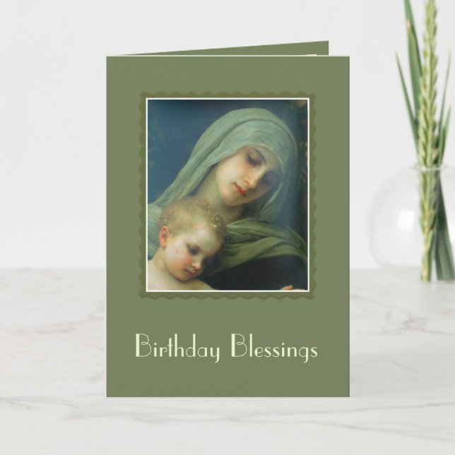 Virgin Madonna Mary with Christ Child Jesus Card (Front)