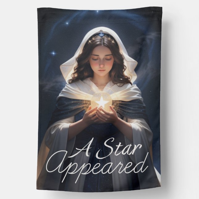 Virgin Mary a star appeared  House Flag (Back)