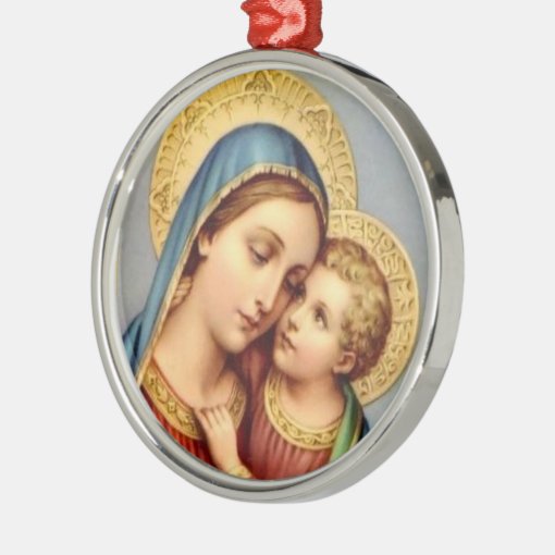 Virgin Mary and Baby Jesus Christmas ornament | Zazzle