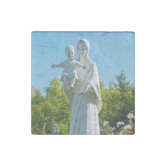 Virgin Mary and Baby Jesus in Remagen Stone Magnet