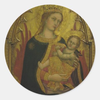 Virgin Mary And Baby Jesus Sticker by ggbythebay at Zazzle