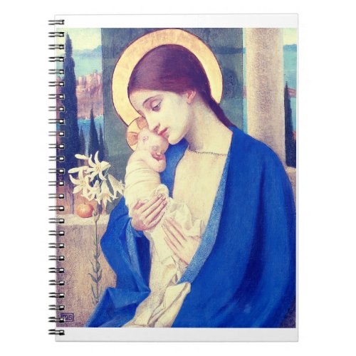 Virgin Mary and Child by Marianne Stokes Notebook