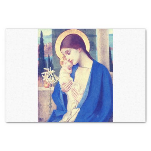 Virgin Mary and Child by Marianne Stokes Tissue Paper