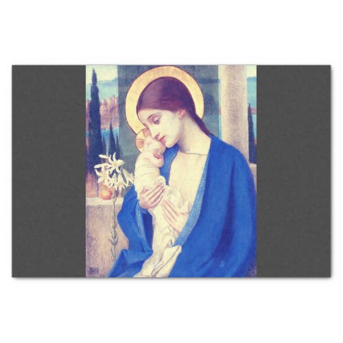 Virgin Mary and Child by Marianne Stokes Tissue Paper