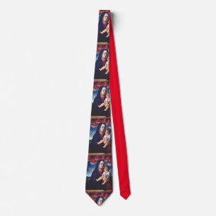 Virgin Mary and Child Classic Religious Art Neck Tie