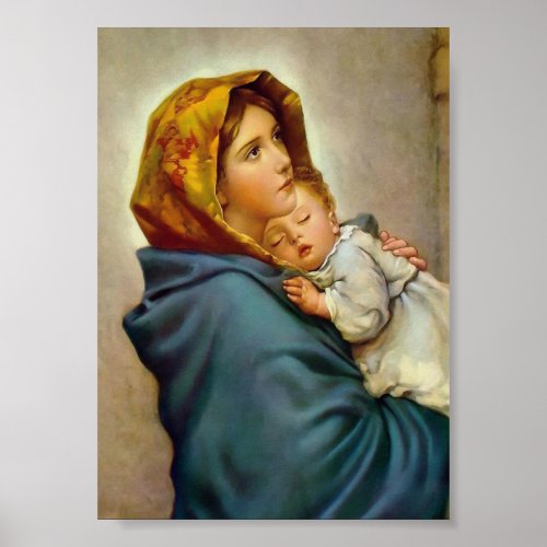 Virgin Mary and Child Madonna of the Streets Poster