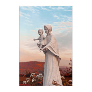 Virgin Mary and Child Painterly Art