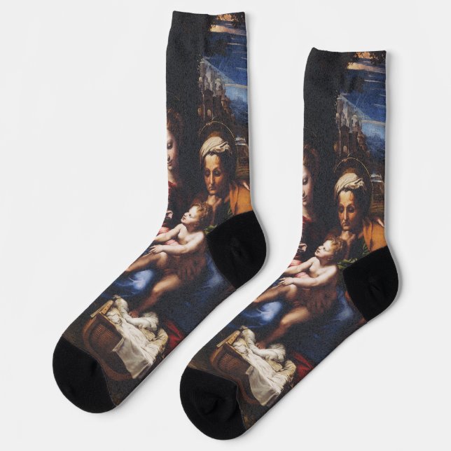 Virgin Mary and Child with John the Baptist Socks (Left)