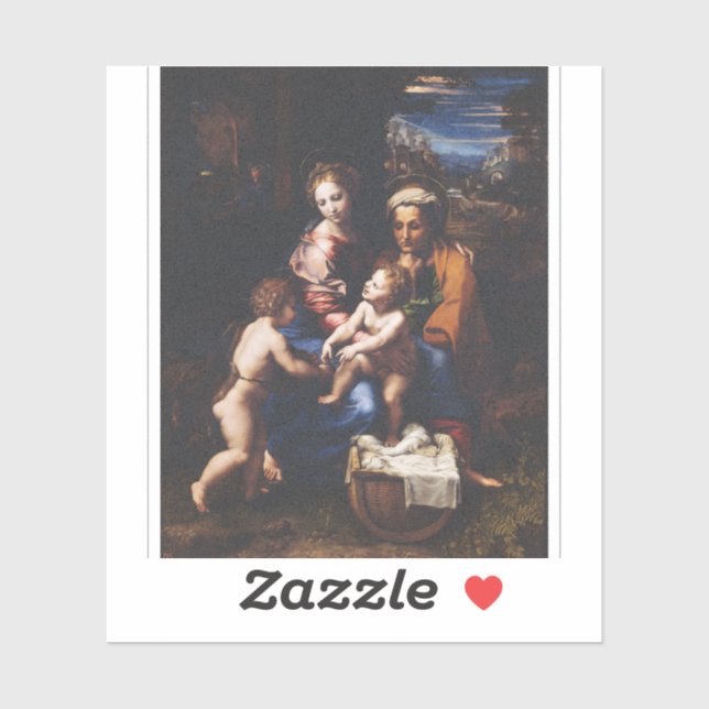 Virgin Mary and Child with John the Baptist Sticker (Sheet)