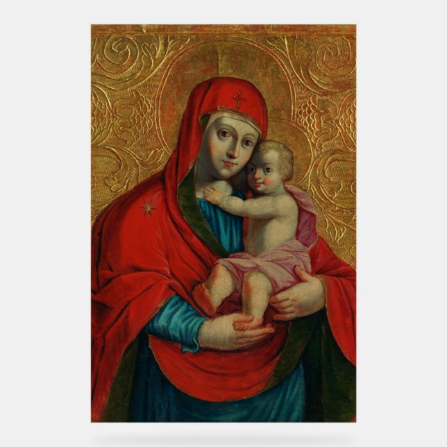 Virgin Mary and Jesus Child by Jan Rombauer Acrylic Sign (Front)