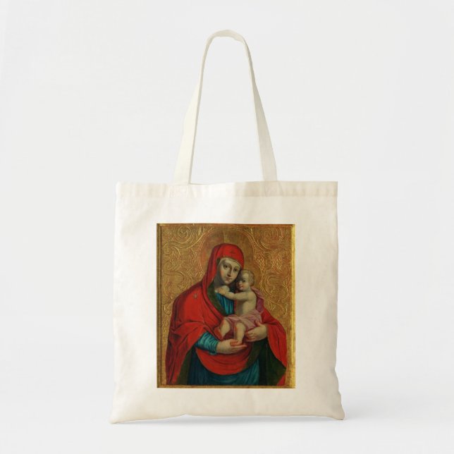 Virgin Mary and Jesus Child by Jan Rombauer Tote Bag (Front)