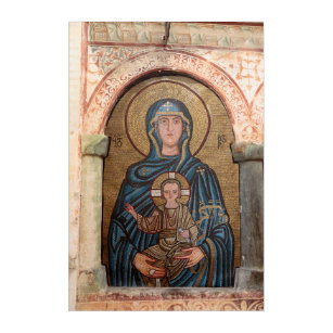 Virgin Mary And Jesus Mosaic Acrylic Print