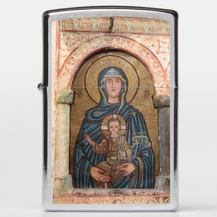 Virgin Mary And Jesus Mosaic Zippo Lighter