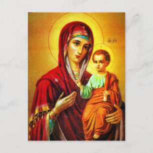 Virgin Mary and Jesus Postcard
