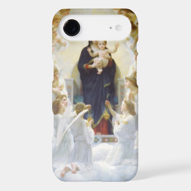 Virgin Mary and Jesus with angels Case-Mate iPhone Case (Back)