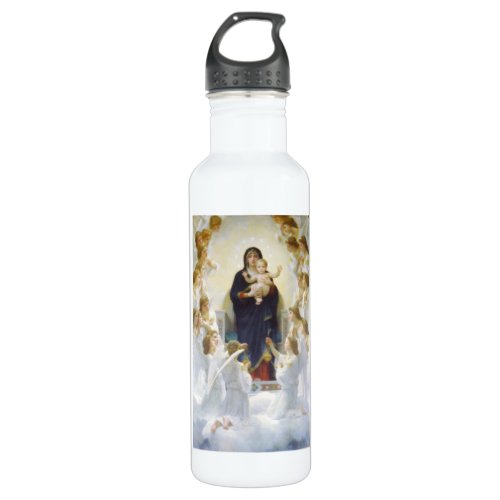 Virgin Mary and Jesus with angels Stainless Steel Water Bottle