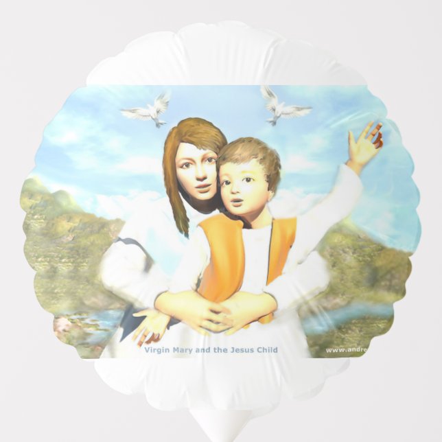 Virgin Mary and the Child Jesus   Balloon (Front)