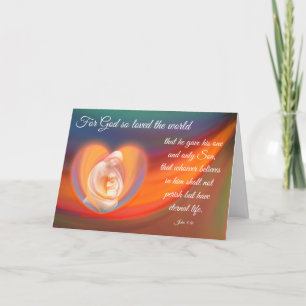 Virgin Mary, Baby Jesus & Bible Verse Christmas Holiday Card