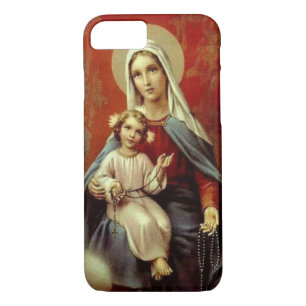Virgin Mary Baby Jesus Catholic Religious Vintage iPhone 8/7 Case