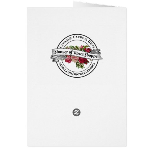 Virgin Mary Baby Jesus Pink Rose (Back)