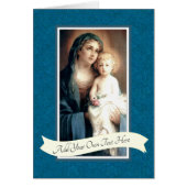 Virgin Mary Baby Jesus Pink Rose (Front)