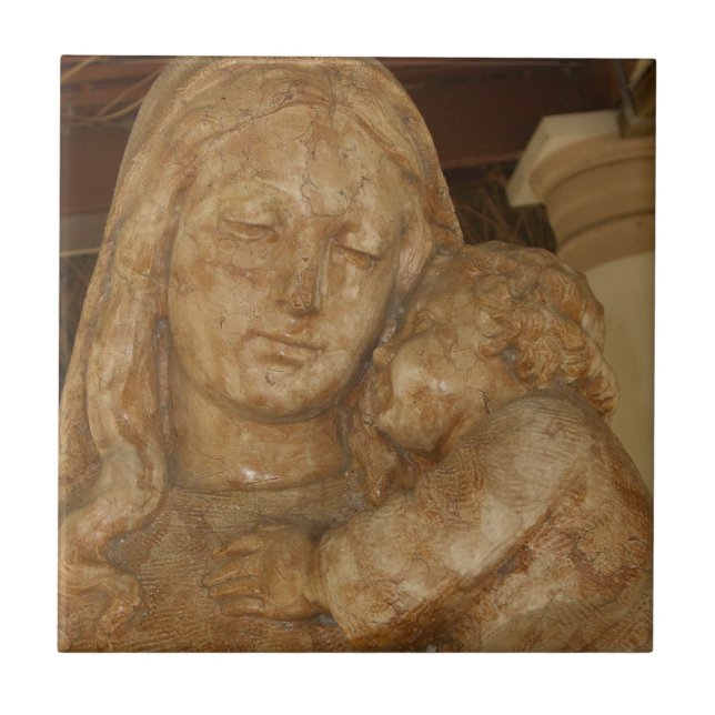Virgin Mary & Baby Jesus Statue Tile (Front)