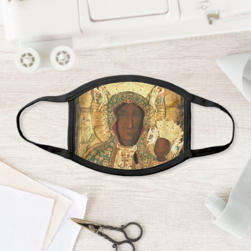 Virgin Mary Black Madonna Poland Icon Face Mask