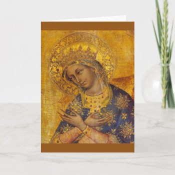 Virgin Mary Blank Card by saintlyimages at Zazzle